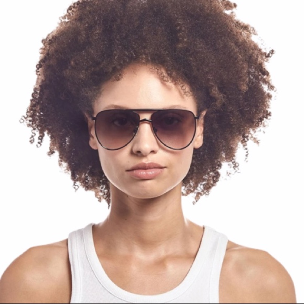 Le Specs High Fangle Black Aviator Sunglasses